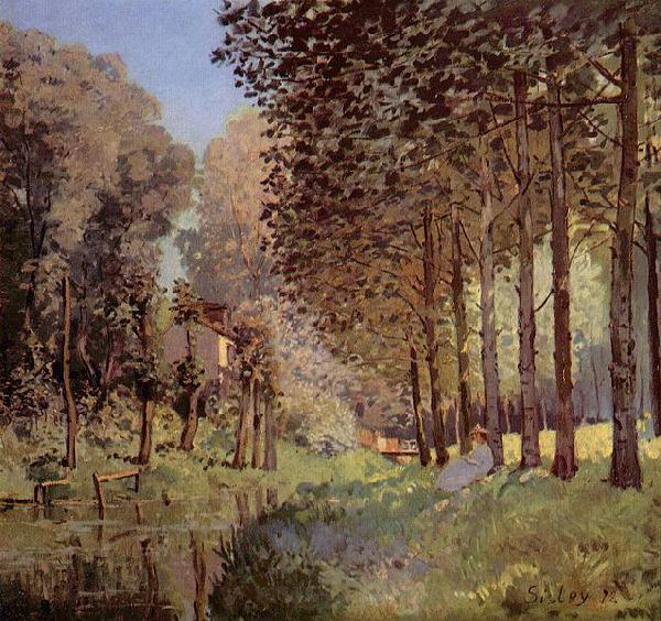 Alfred Sisley Rast am Flubufer oil painting picture